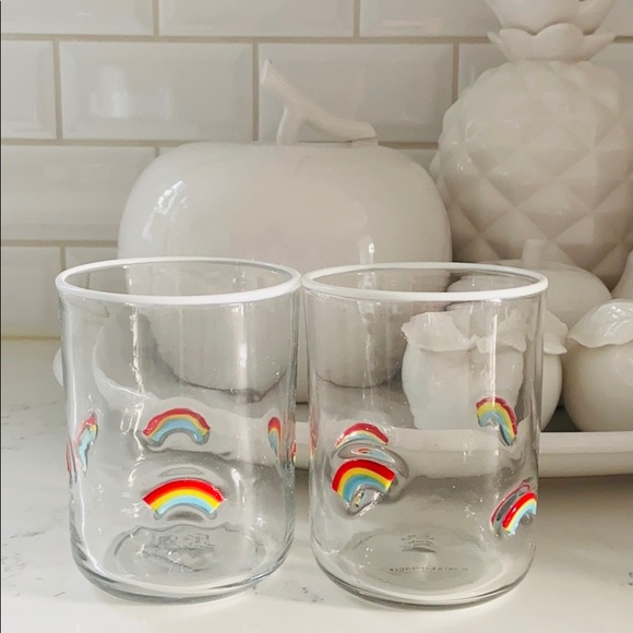 Anthropologie Other - Anthropologie 🌈 Sunshine Rainbow Juice Glasses